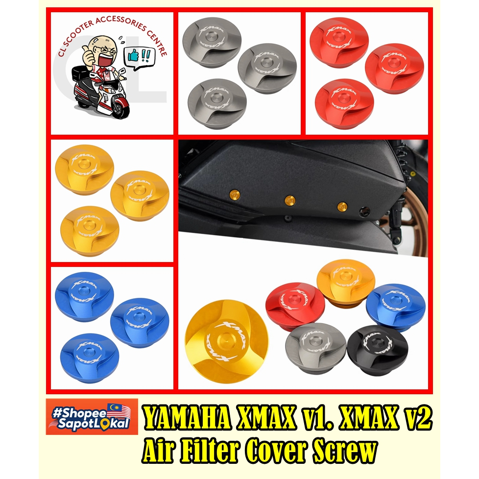 YAMAHA XMAX Air Filter Cover Screw YAMAHA XMAX v2 Screw Cover Air