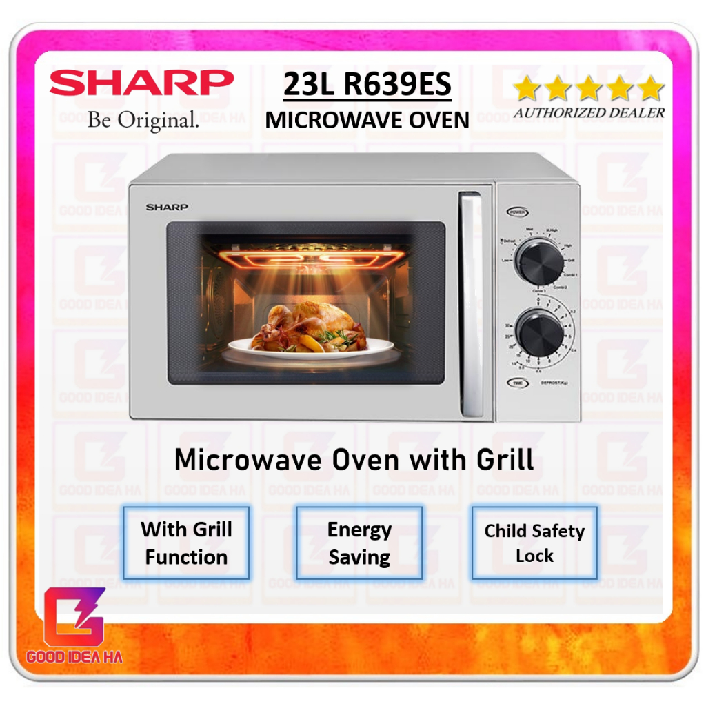 SHARP 23L Microwave Oven with Grill R639ES Shopee Malaysia