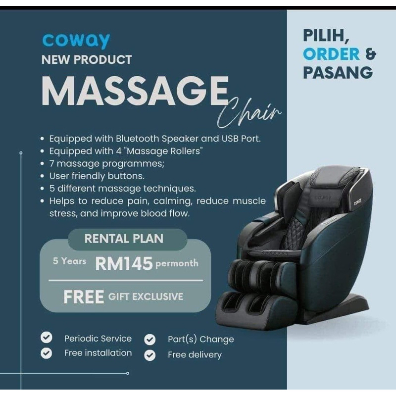 COWAY RELAXING MASSAGE CHAIR Shopee Malaysia
