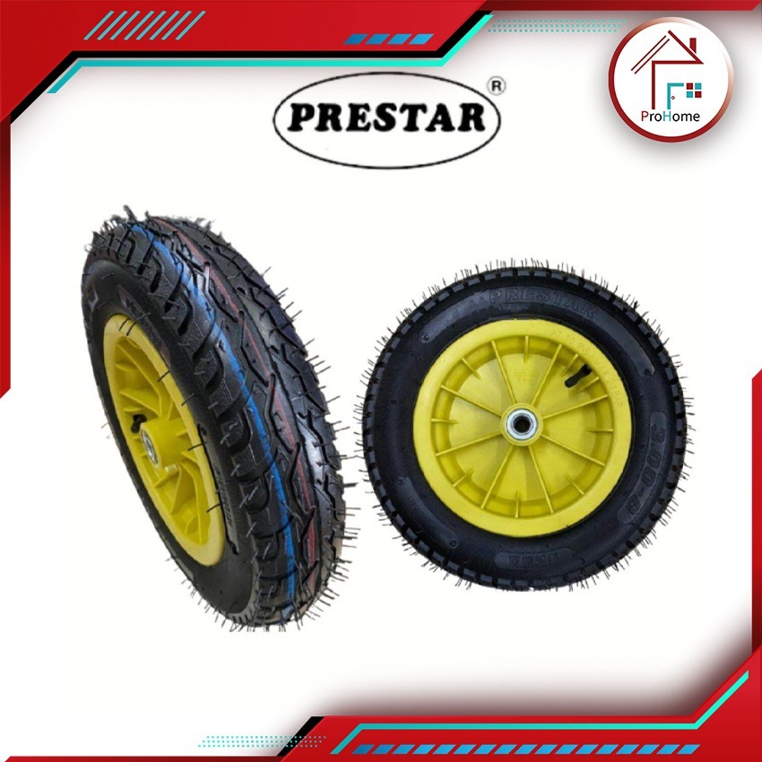 Prestar 13” X 3” Rubber Pneumatic Wheel Barrow Tayar Roda Kereta Tolak Heavy Duty Shopee 9051