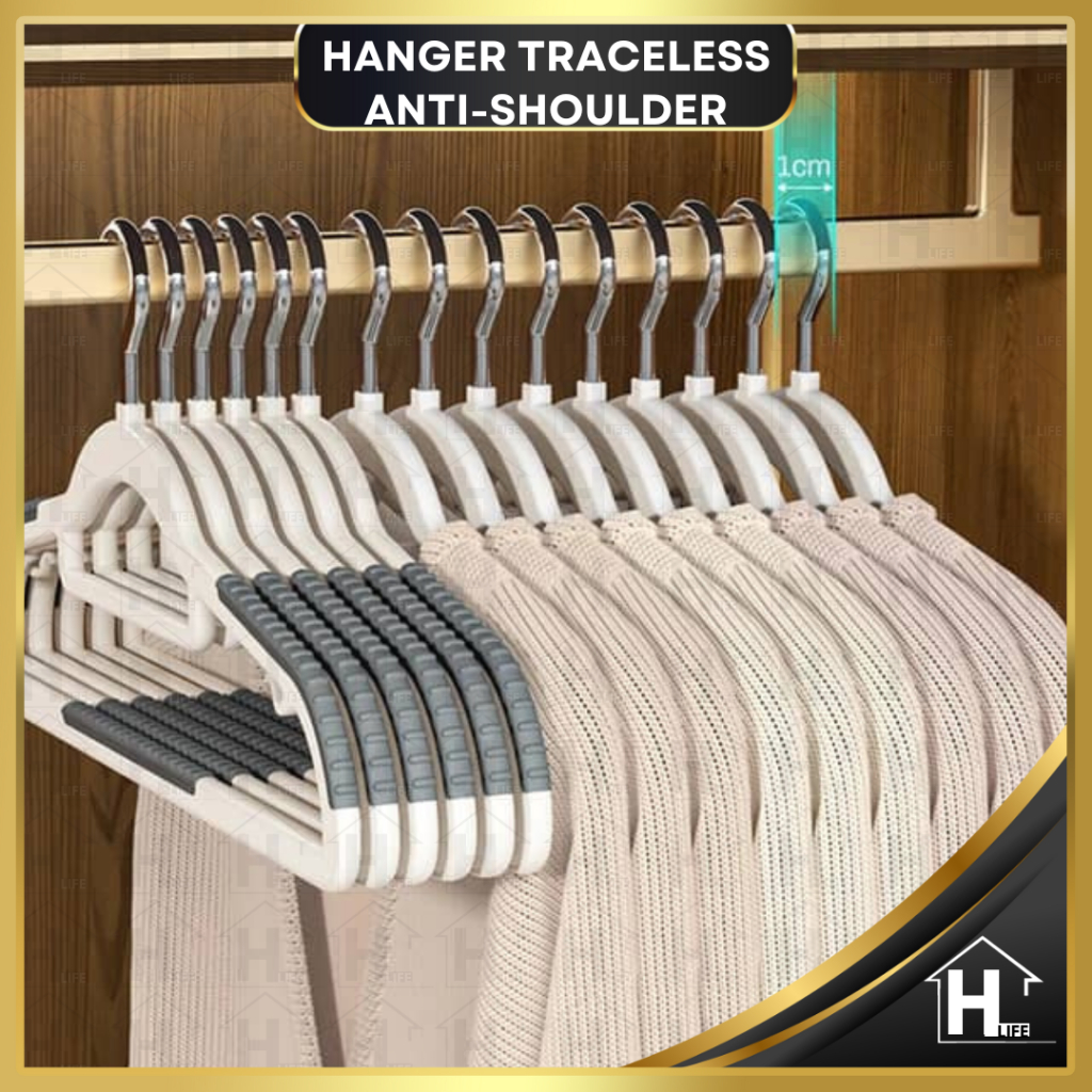 Premium Non Slip Clothes Hanger Baju Adult Hanger Dewasa Anti Slip ...