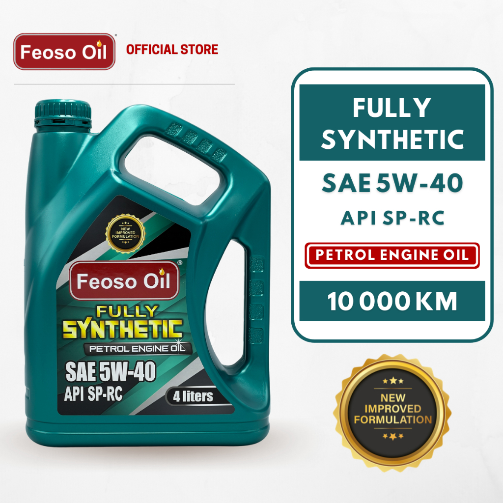 Feoso Oil Fully Synthetic Engine Oil SAE 5W-40 API SP-RC (4L) | Shopee ...