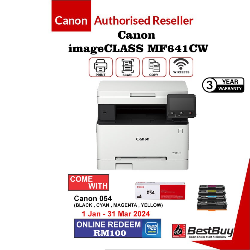 (Free TNG eWallet RM 100) Canon All In One Color Wireless Laser Printer ...