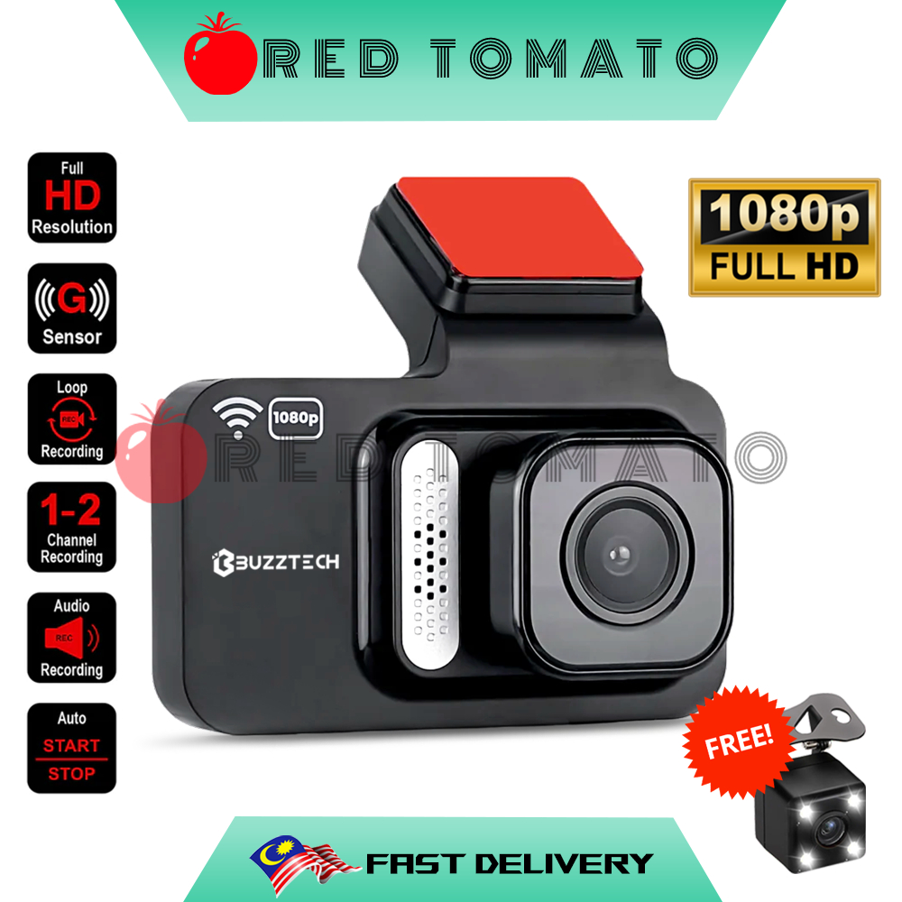 RED TOMATO 1080P Full HD X2 Smart WiFi Dash Cam Android Hidden DVR ...