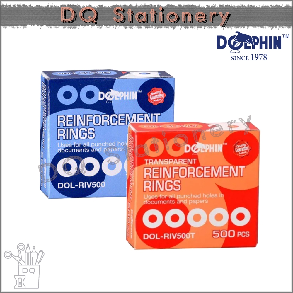 Dolphin Reinforcement Rings White Vinyl / Transparent (500pcs/1pack