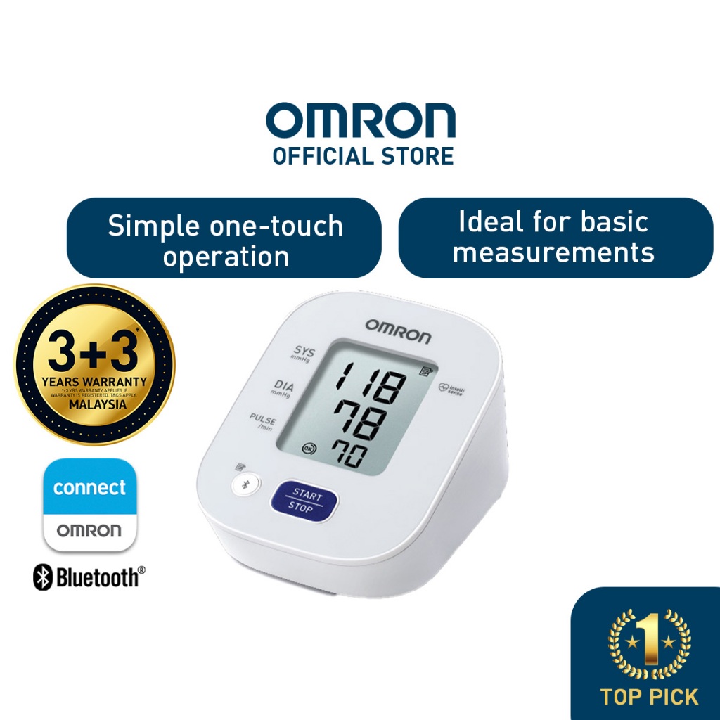 OMRON Automatic Blood Pressure Monitor HEM-7141T [3+3 Years Local ...