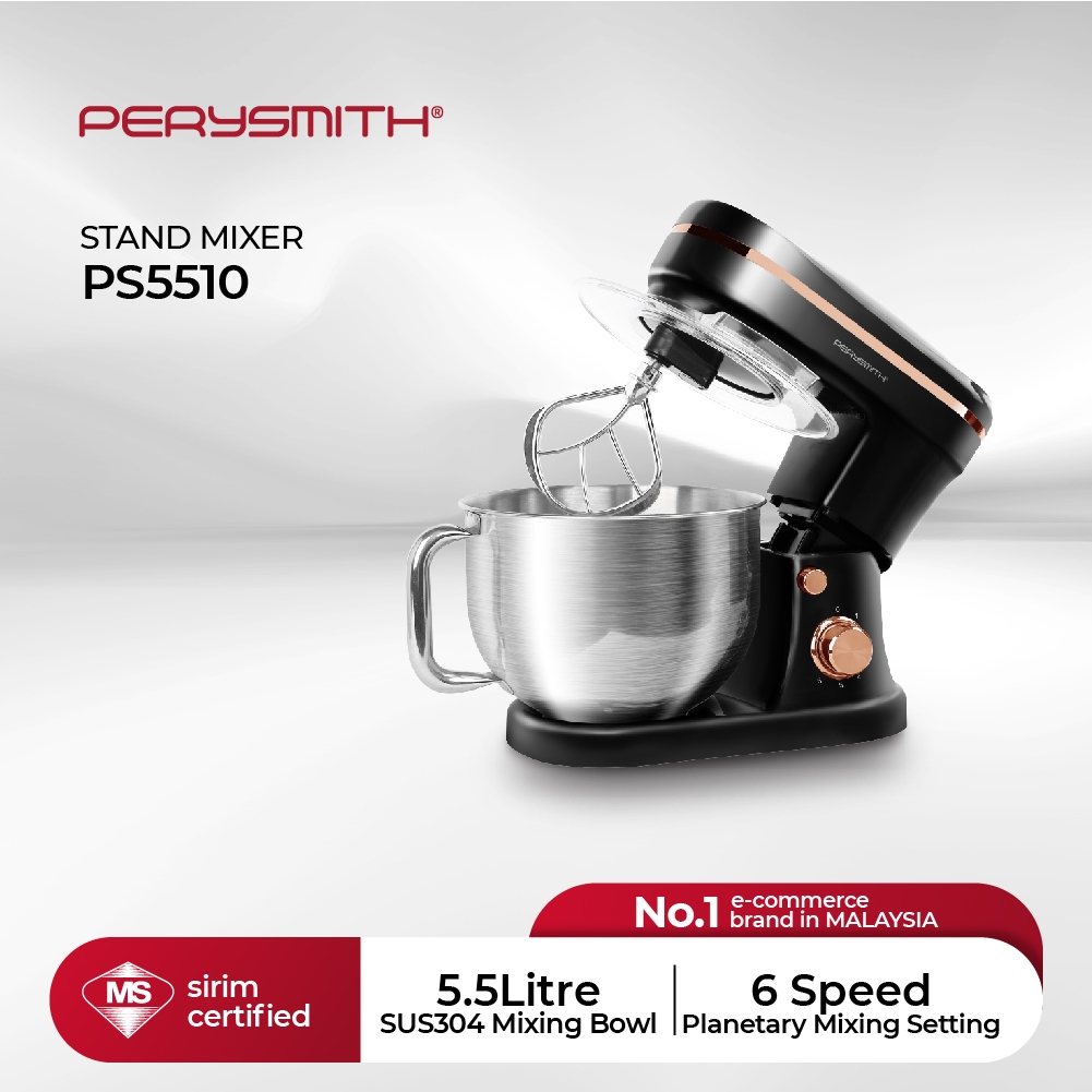 Perysmith Stand Mixer EasyCooking Series Black (5.5L/1200W) PS5510