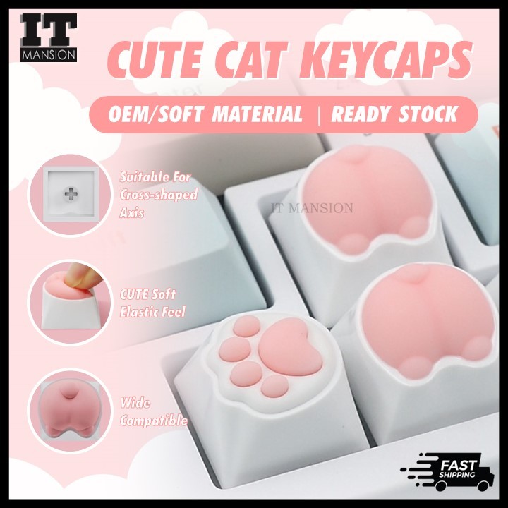 [READY STOCK] CUTE Cat Paw Keycap for Mechanical Gaming Keyboard OEM ...