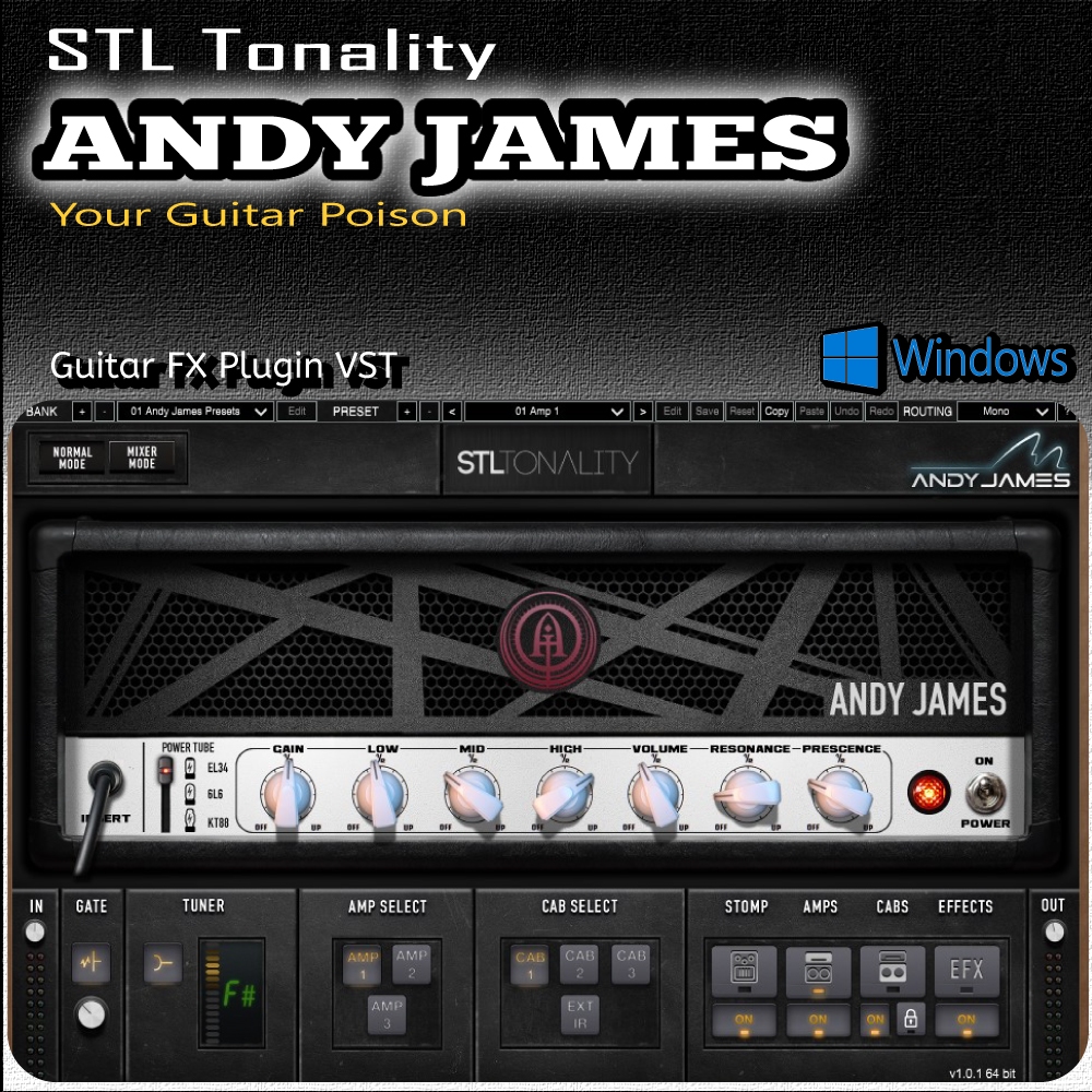 STL Tonality Andy James Guitar Effect VST Plugin for DAW Windows