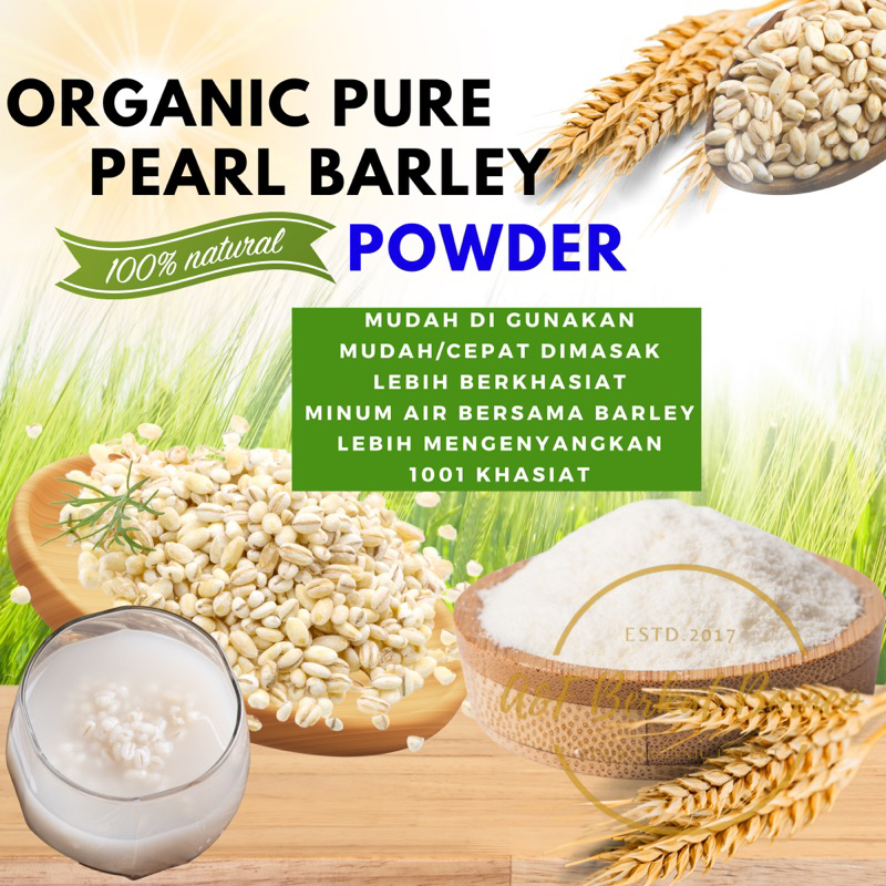 ORGANIC PREMIUM 100% | SERBUK BARLI/TALBINAH/TEPUNG BARLEY | BARLEY ...