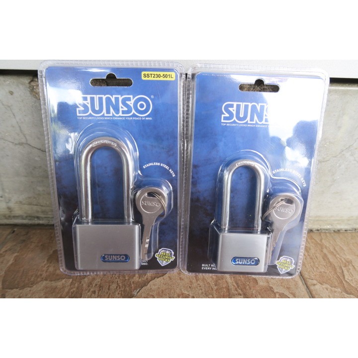Sunso 40mm / 50mm Long Shackle Security PadLock | Shopee Malaysia
