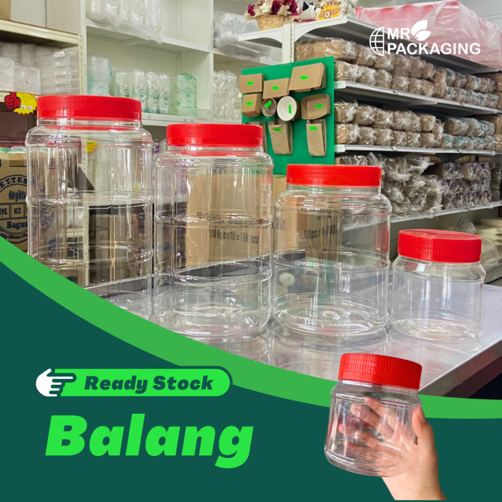 Red Plastic, Cookies, Biscuit Jar, Pet container / Merah Plastik Balang ...