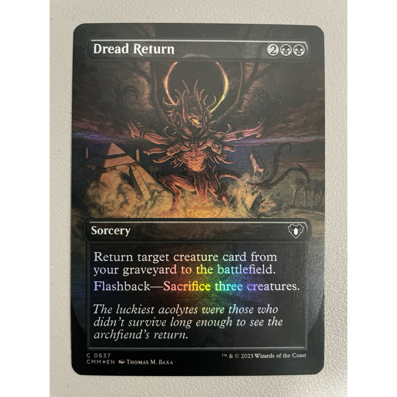 MTG:Commander Master (CMM) C0637 - Dread Return (Borderless Foil ...