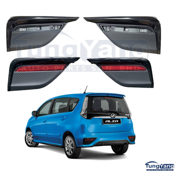 PERODUA ALZA 2018 REAR BUMPER COVER & REFLECTOR COMPLETE | Shopee Malaysia