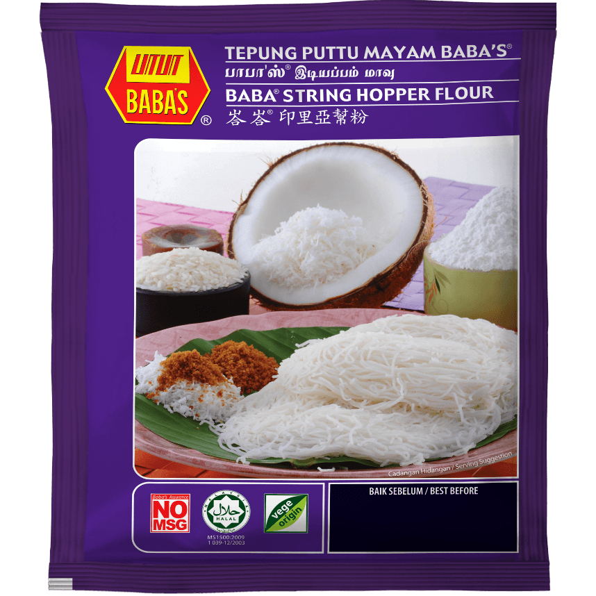 SPRING HOPPER Flour by BABAs Malaysia, Tepung PUTU MAYAM BABAs, HALAL ...