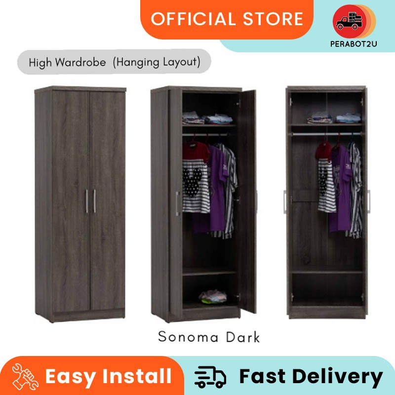 P2U High Wardrobe / File Cabinet / Wardrobe With Drawer / Almari Baju ...