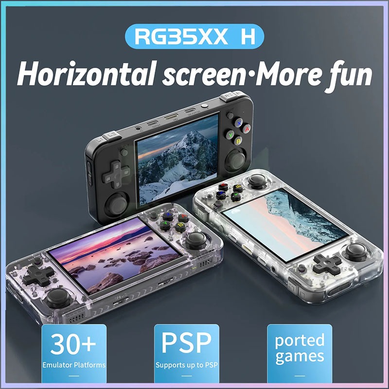 ANBERNIC RG35XX H Retro Handheld Game Console 3.5Inch IPS Screen Linux ...