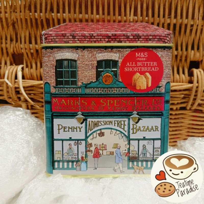 Marks & Spencer (M&S) All Butter Shortbread Biscuits Penny Bazaar Tin