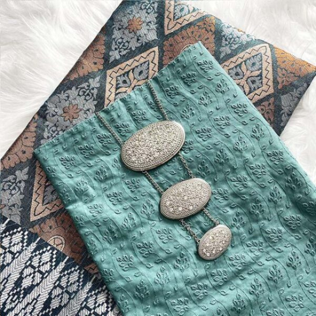 KAMDAR Combo Set Poplin Chikan Cotton & Matching Songket | Shopee Malaysia