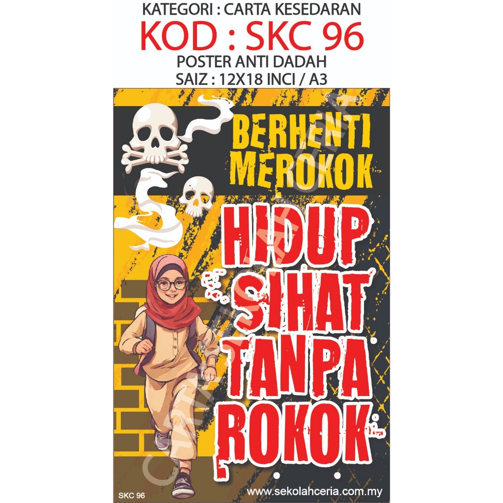 🏃1 DAYSHIP🏃 Poster Kesedaran Anti-Rokok / Anti-Vape saiz A3/A4 | Shopee ...