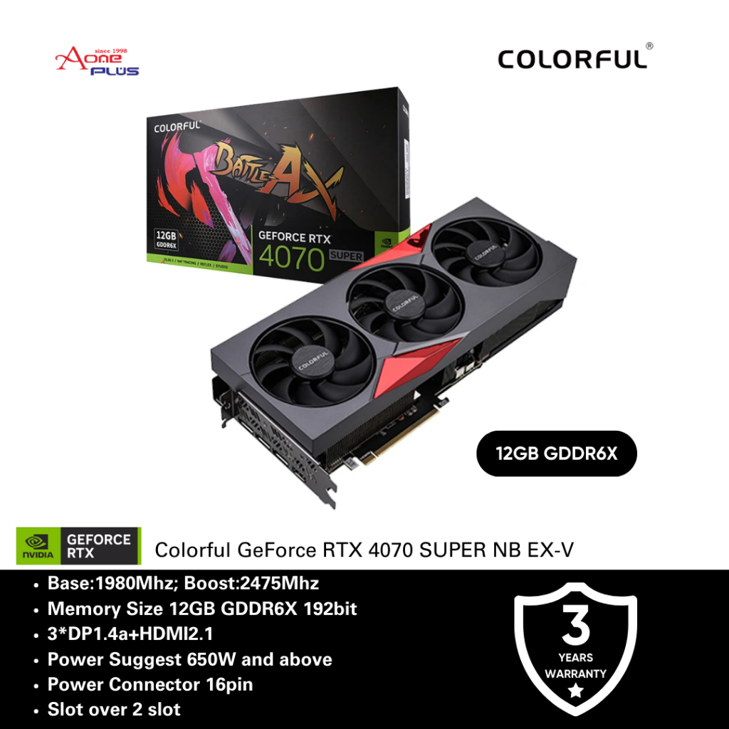 AONE PLUS SS2) Colorful GeForce RTX 4070 SUPER NB EX-V | Shopee Malaysia