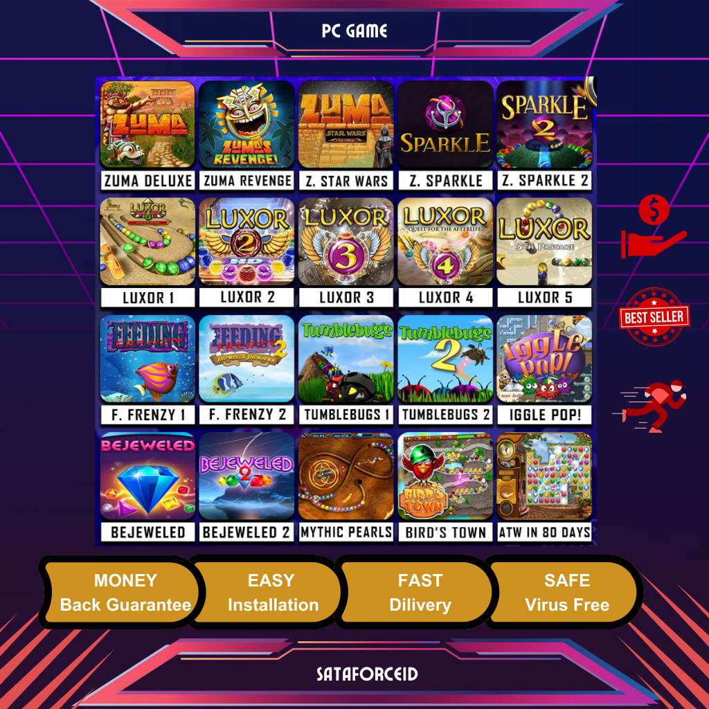 20 IN 1 ARCADE | Zuma | Luxor | Bejeweled | Tumblebug 🌟PC GAMES🌟 | Shopee  Malaysia