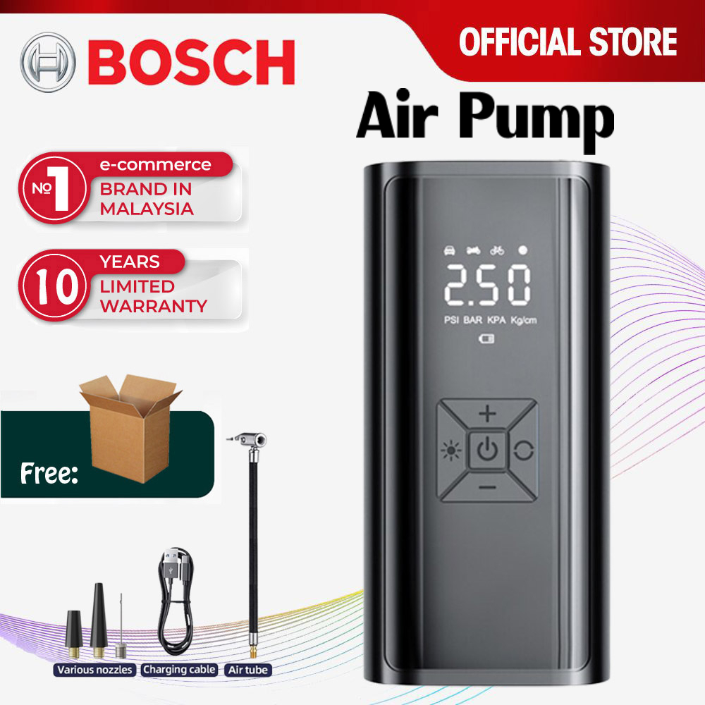 BOSCH Air Pump Pam Tayar Kereta electric pump Car Pump Tyre Portable air  pump portable Electric air compressor angin
