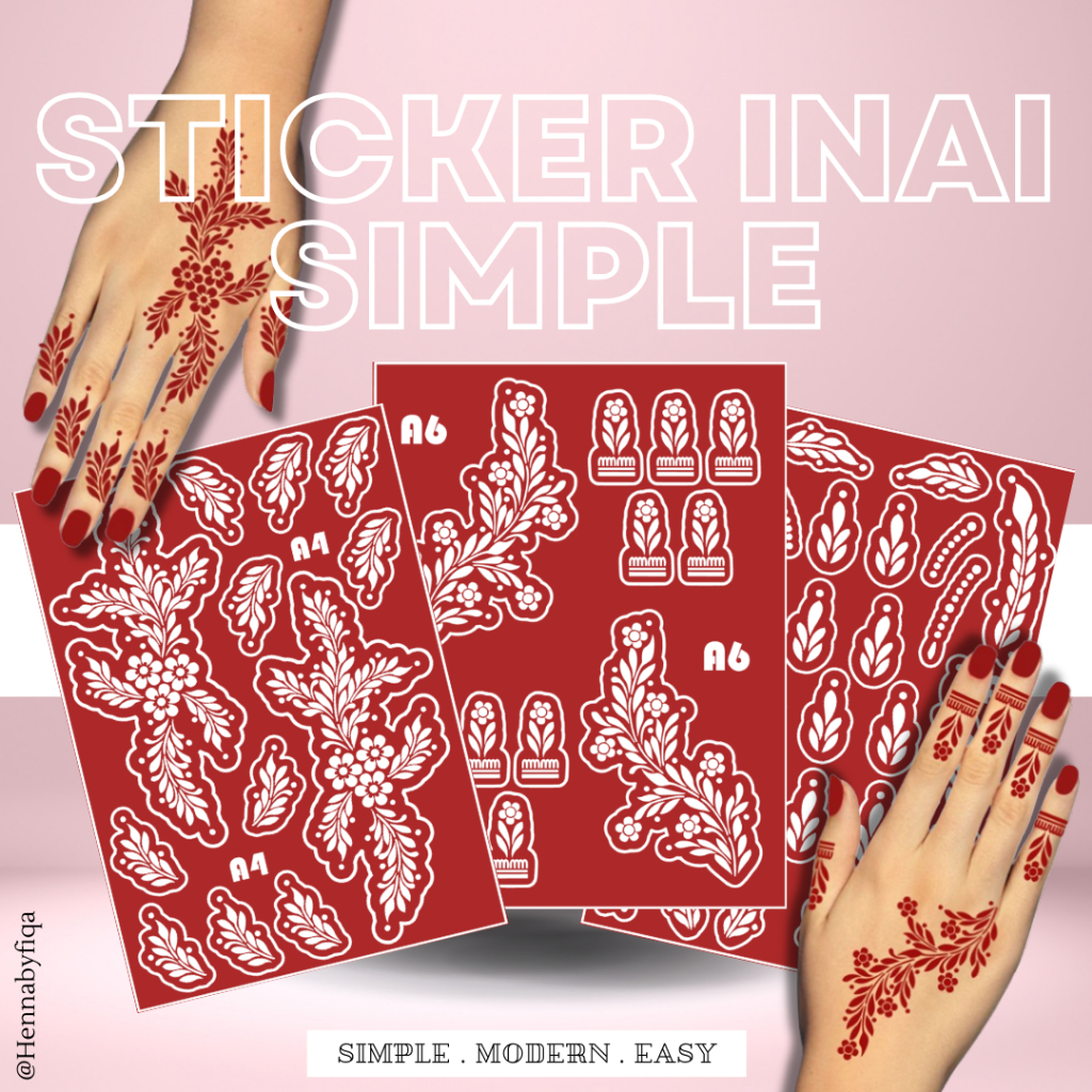 STICKER HENNA (EDISI DAUN)_STICKER INAI HANDMADE | Shopee Malaysia