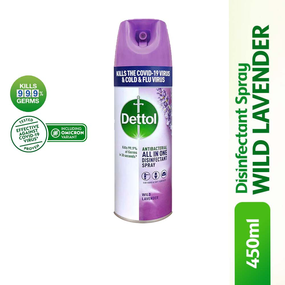 Dettol Disinfectant Spray Wild Lavender 450ml Shopee Malaysia 7590