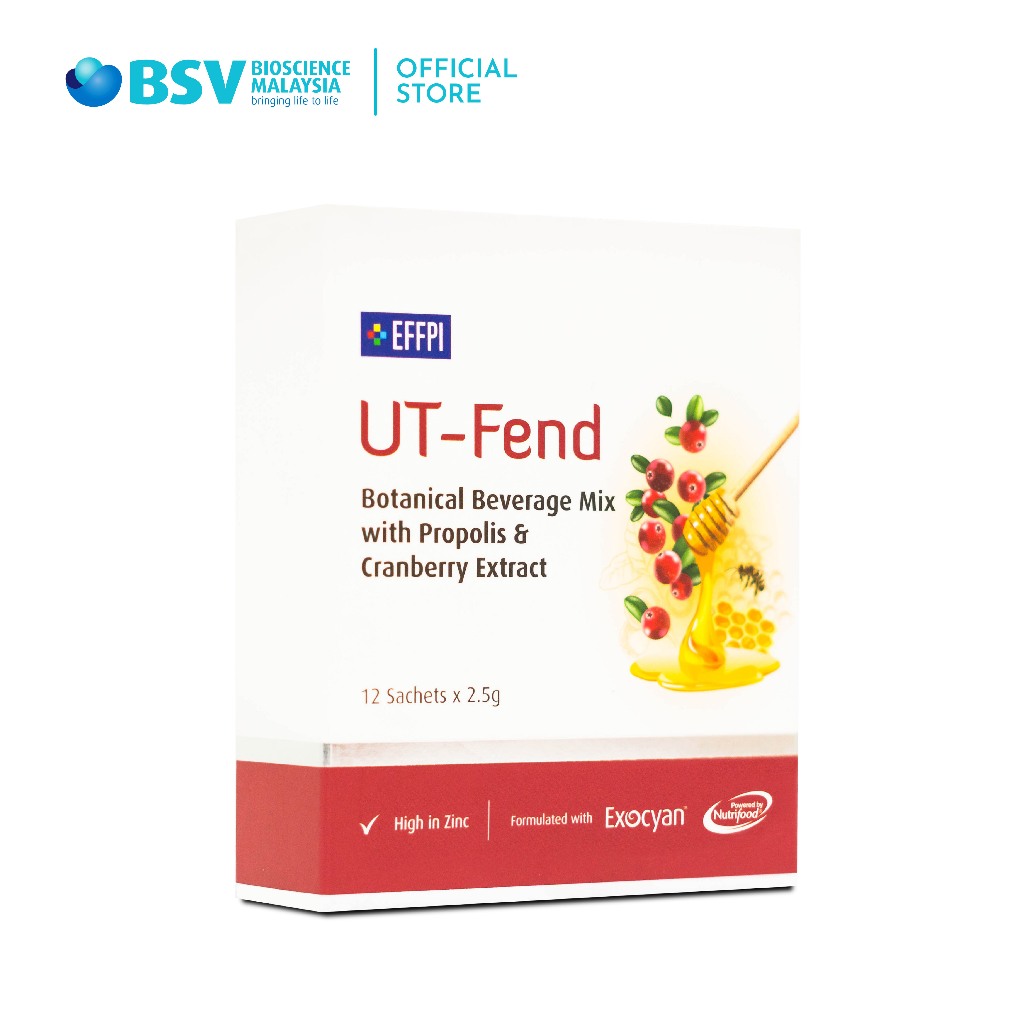 EFFPI UTFend For Urinary Tract Infection Cranberry Extract Zinc (12 Sachets x 2.5g) Shopee