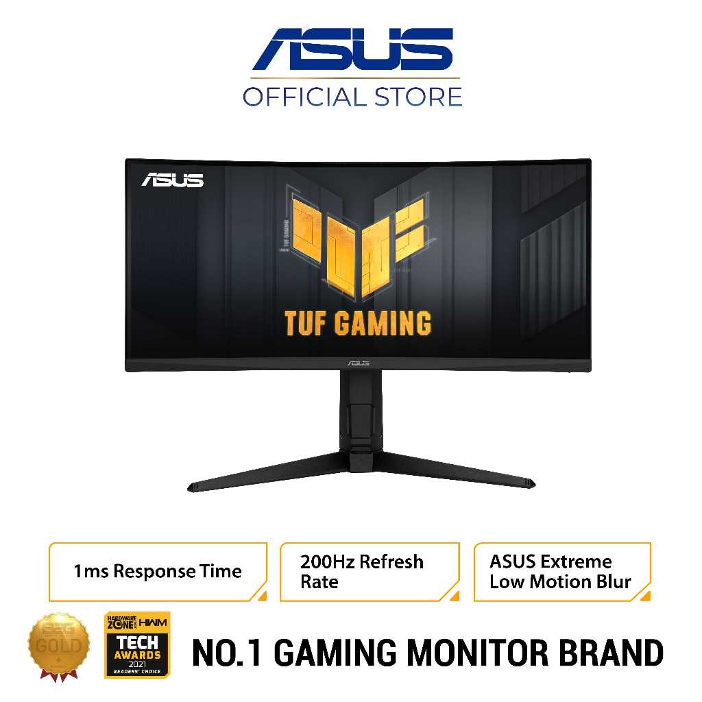 ASUS TUF Gaming VG34VQL3A - Moniteur Incurvé 34 Pouces 180 Hz - Écran LED Noir