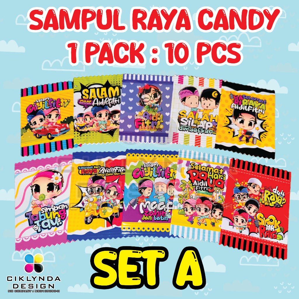 SAMPUL RAYA CANDY / SAMPUL RAYA JAJAN - 1 PACK 10 PCS | Shopee Malaysia