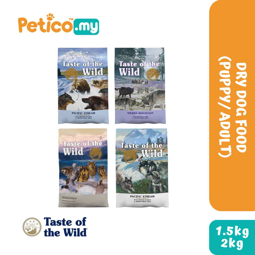 Taste of the Wild 1.5kg /2kg Dry Dog Food (Lamb/ Fowl/ Salmon/ Venison