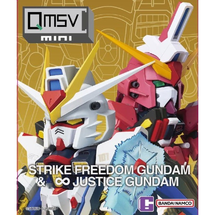 (READY STOCK) Bandai QMSV Mini - Strike Freedom & Infinite Justice ...