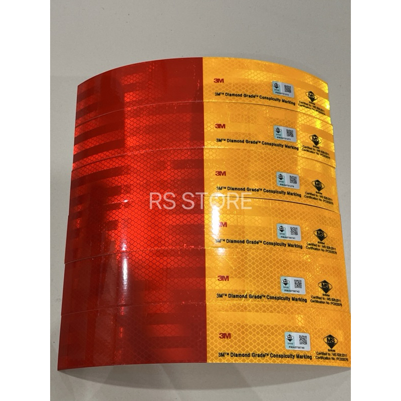 🔥Ready STOCK🔥(6PCS & 8PCS) 3M Side Marking Reflector Sticker TYPE 5/J5 ...