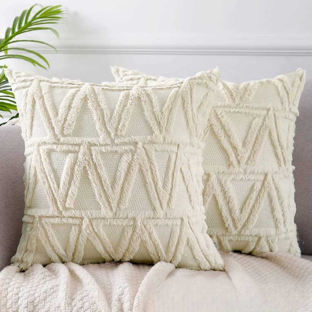 Sarung Bantal White Pillow Cases Square ZUKIODECOR Quilted Velvet