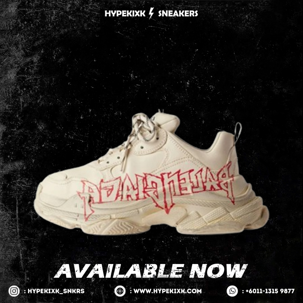 HYPEKIXK UA Balenciaga Triple S Sneaker in white red and