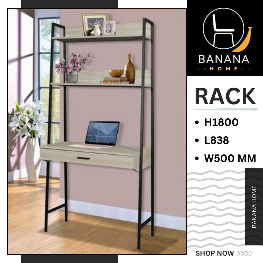 RAK MEJA BERLACI (92BR) 3 LAYER / TABLE RACK WITH DRAWER / OPEN RACK 4 ...