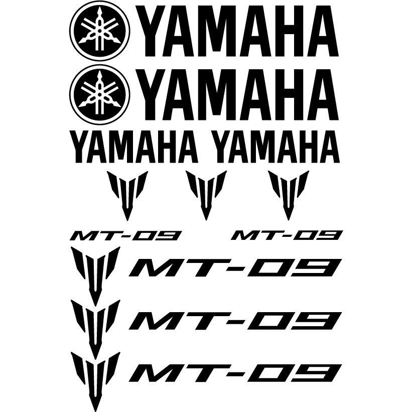 Yamaha MT-09 Decal Sticker Set - For MT 09 Motorcycle, Motorbike, Bike ...