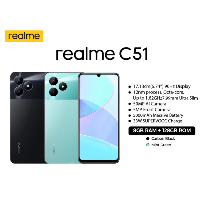 C51 l (4+4GB) Extended RAM + 128GB ROM Champion Memory l 6.74'' 90Hz ...