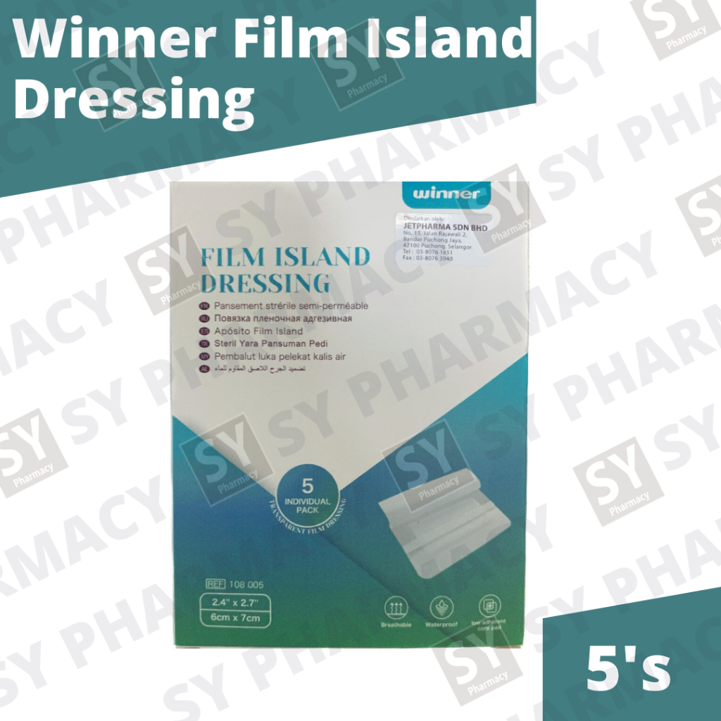 Winner Film Island Dressing 6cmx7cm 5's/box (Exp: 07/2027) | Shopee ...
