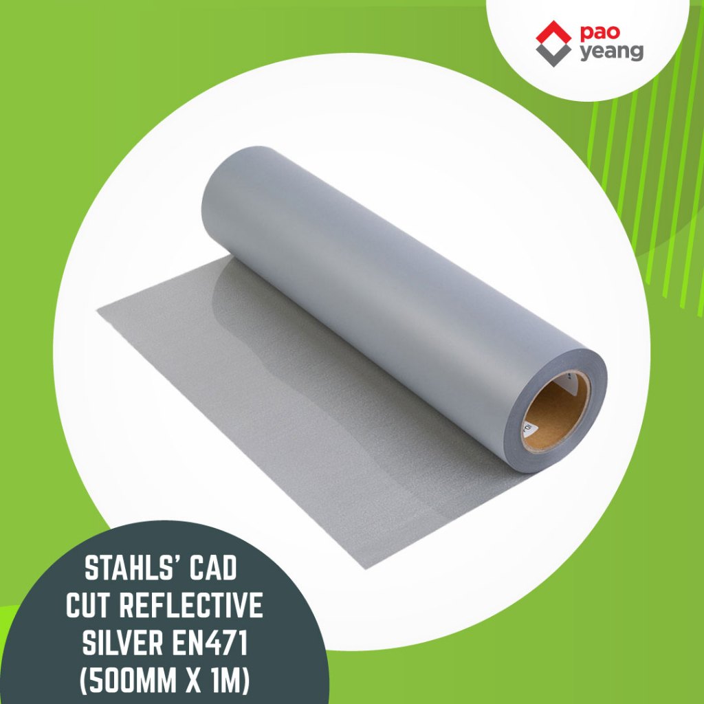 STAHLS' CAD CUT Reflective Silver EN471 Heat Transfer Vinyl HTV (1M ...