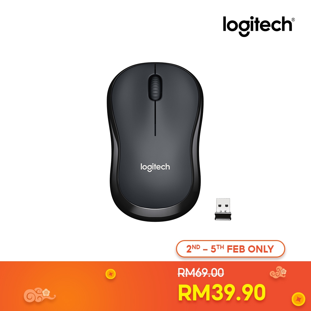 Logitech M220 Wireless Mouse, Silent Buttons, 2.4 GHz with USB