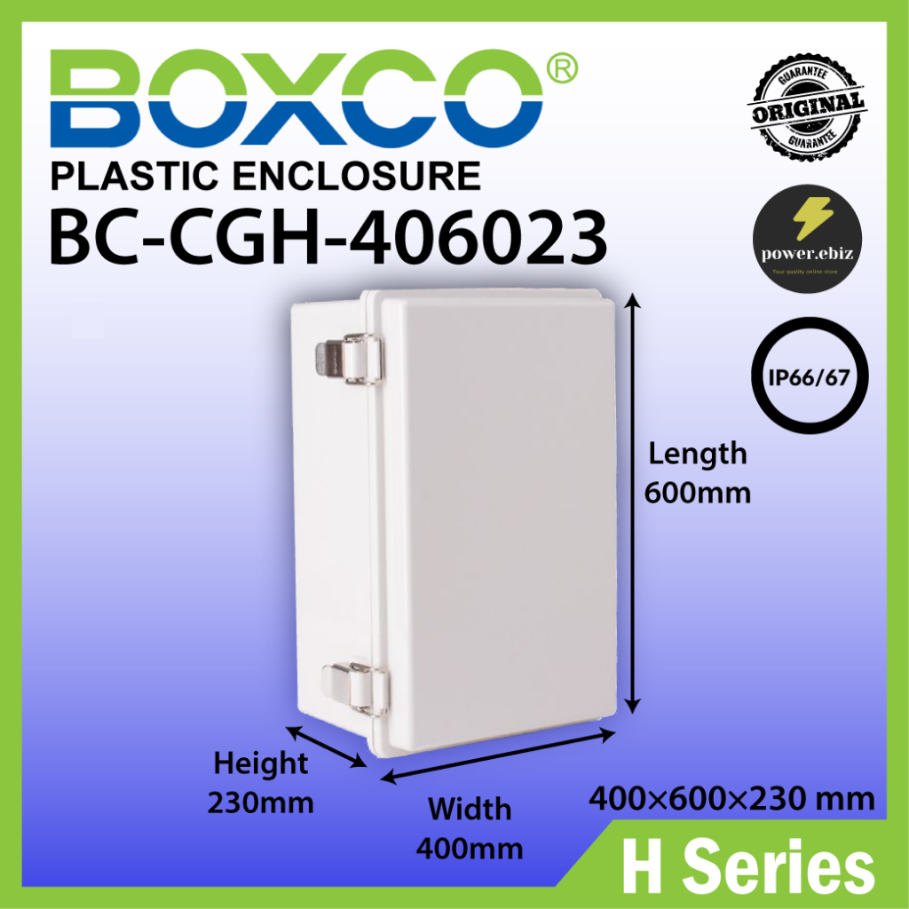 BOXCO BC-CGH-406023 (400×600×230 mm) IP67 Waterproof PC Plastic ...