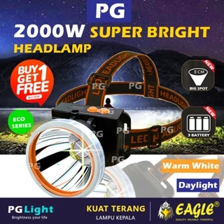 200W LED Rechargeable Headlamp Fishing/Hunting/Camping Flashlight Head Lamp  Lampu Kepala Terang