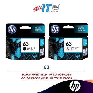 HP 63 Ink Cartridge (Black/Color) ( F6U62AA / F6U61AA )