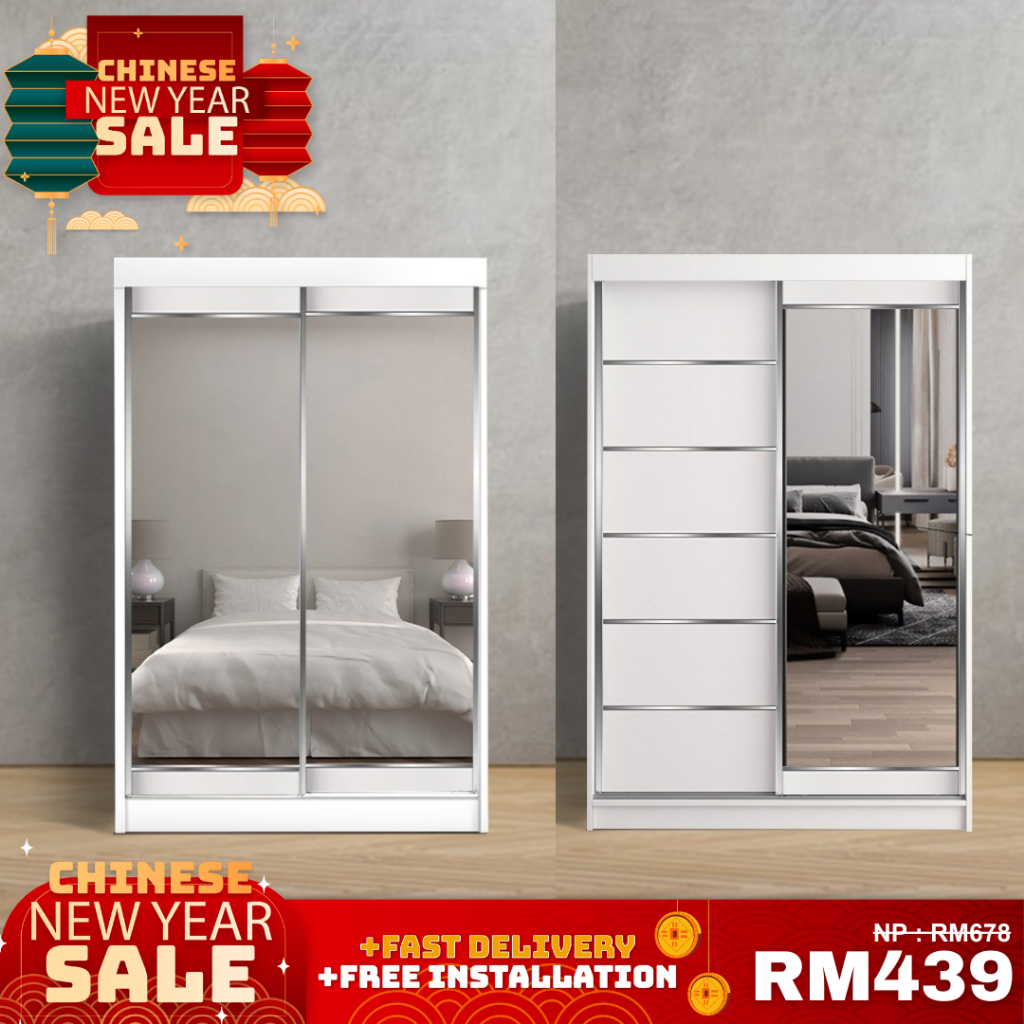 🔥 Lowest Price 🔥 Kfurniture Full Mirror 4x6 Anti Jump Sliding Door