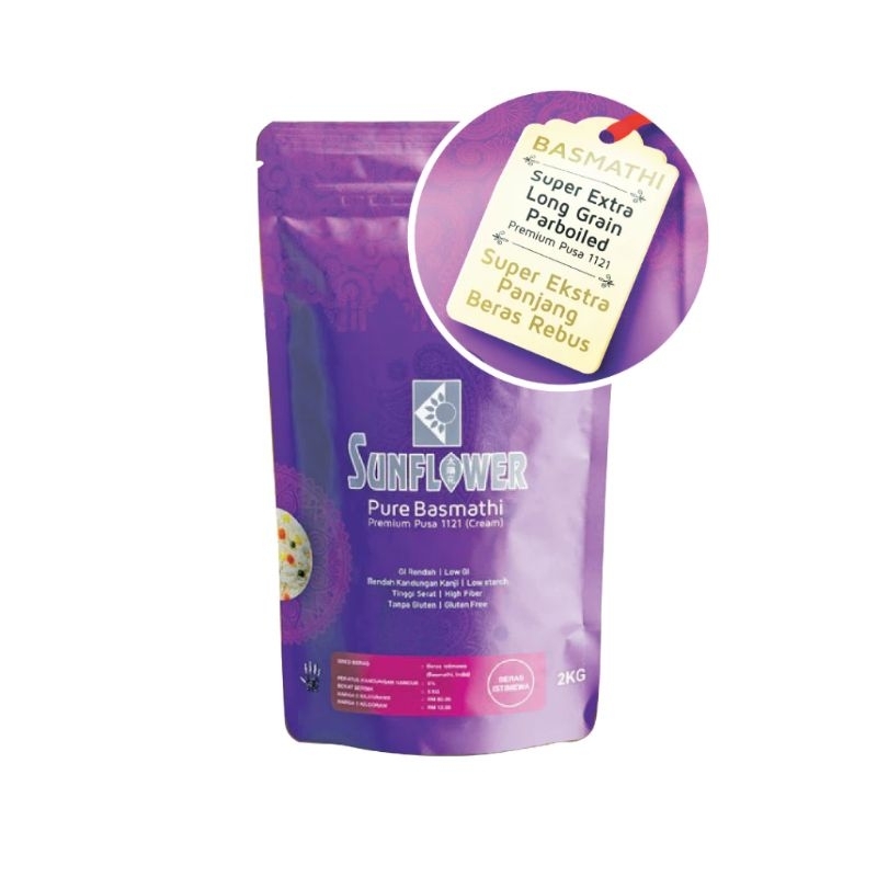 Sunflower Pure Basmathi Premium Pusa 1121 (Cream) (2kg) Shopee Malaysia