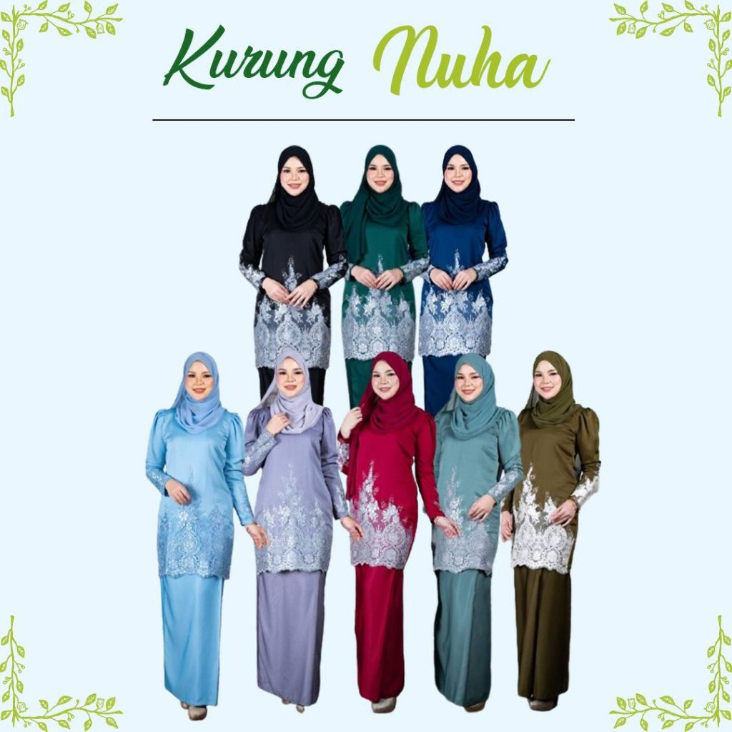 KURUNG NUHA / NEW DESIGN RAYA /SET RAYA/ BAJU RAYA | Shopee Malaysia