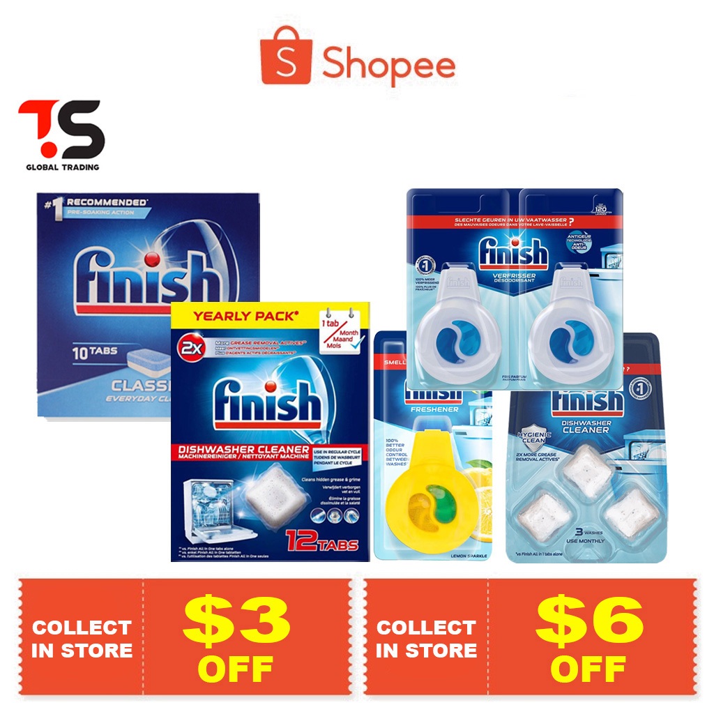 Finish Machine InWash Dishwasher Cleaner (3 / 12 tabs) / Deodorant